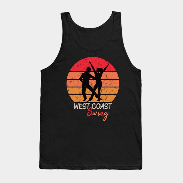 west coast swing wcs sunset design Tank Top by echopark12